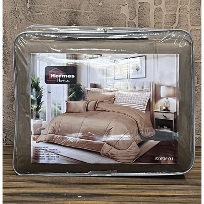 سرویس لحاف|روتختی مخمل دونفره هرمس HERMES مدل: EDEN 001