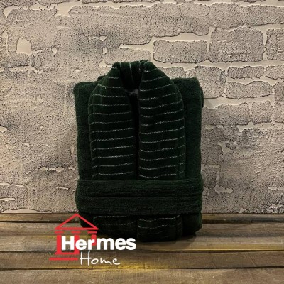 حوله|حوله تن پوش ژاکارد سایز XL مدل: (ZEBRA (koyu yesil