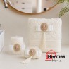 ست حوله (عروس و داماد)|ست حوله دستی عروس هرمس HERMES رنگ: BEYAZ