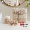 ست حوله (عروس و داماد)|ست حوله دستی عروس هرمس HERMES رنگ: NESCAFE
