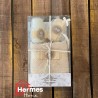 ست حوله (عروس و داماد)|ست حوله دستی عروس هرمس HERMES رنگ: KREM