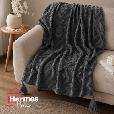پیکه تک و شال مبل|شال مبل حصیری ابعاد 180X140 رنگ: طوسی روشن