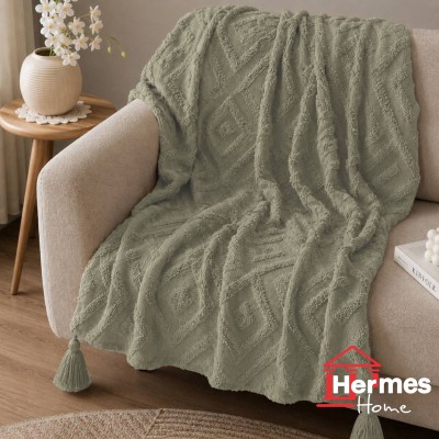 پیکه تک و شال مبل|شال مبل حصیری ابعاد 180X140 رنگ: طوسی روشن